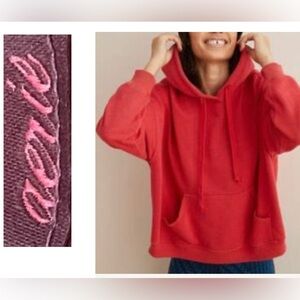 Aerie Women’s Sz XS‎ Red Weekend Oversized Hoodie
